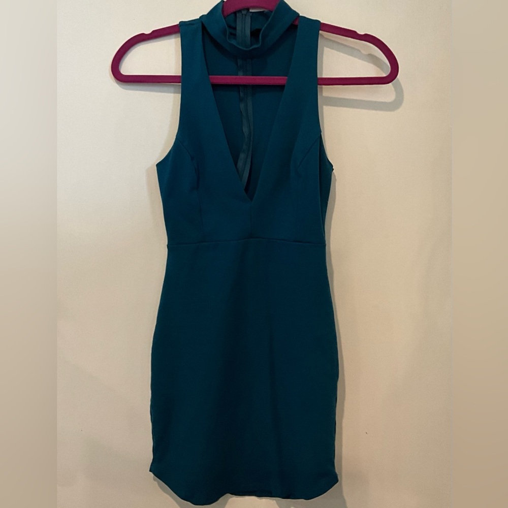 The Vintage Shop Blue Green Dress